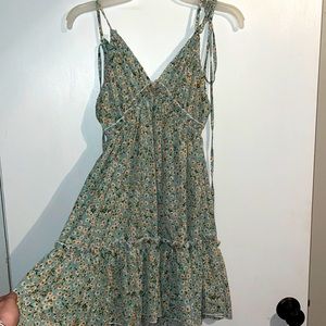 SHEIN green dress with flowers